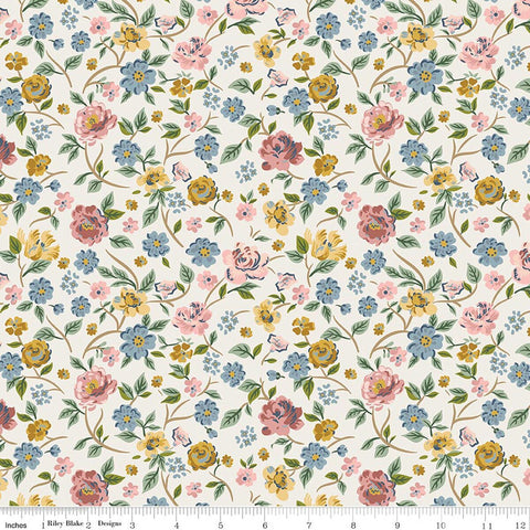 Riley Blake Rosewood C17490 Cream Garden Stroll By The Yard