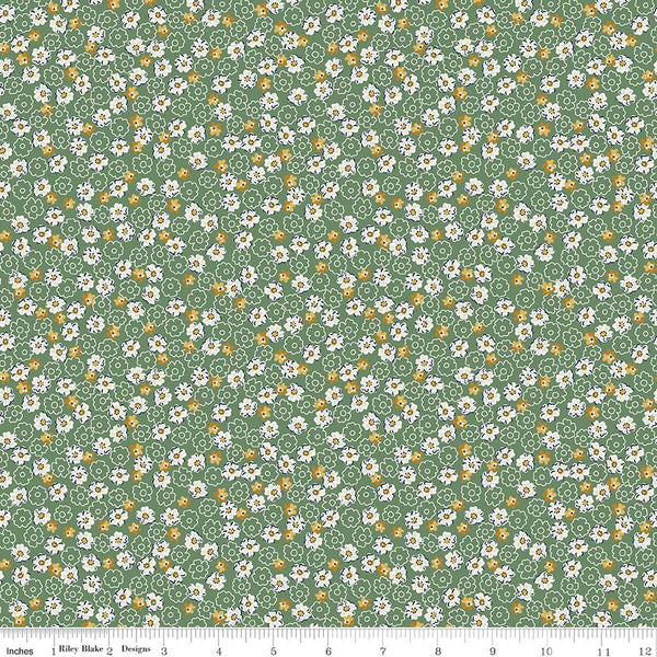 Riley Blake Rosewood C17493 Green Wren By The Yard