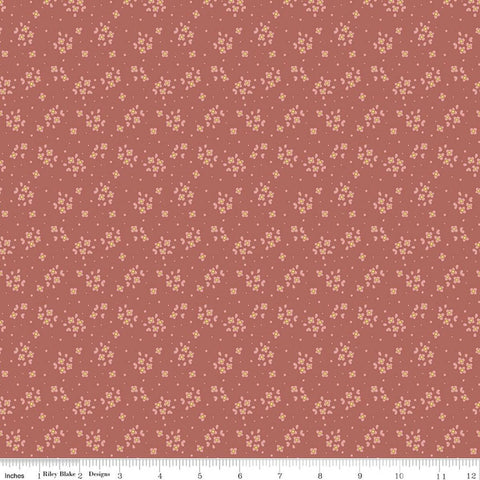 Riley Blake Rosewood C17495 Dusty Rose Posy By The Yard