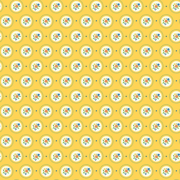 Riley Blake Summer's In Town C17531 Yellow Cameo By The Yard