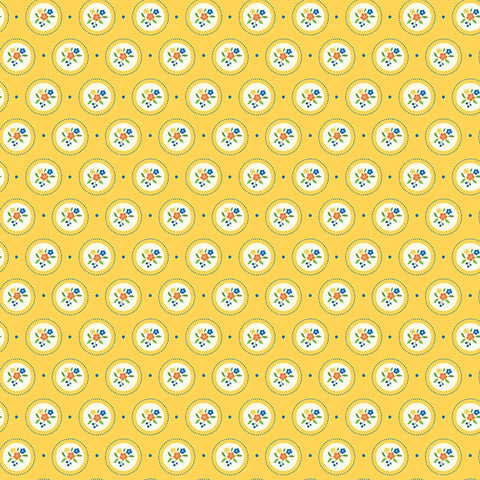Riley Blake Summer's In Town C17531 Yellow Cameo By The Yard