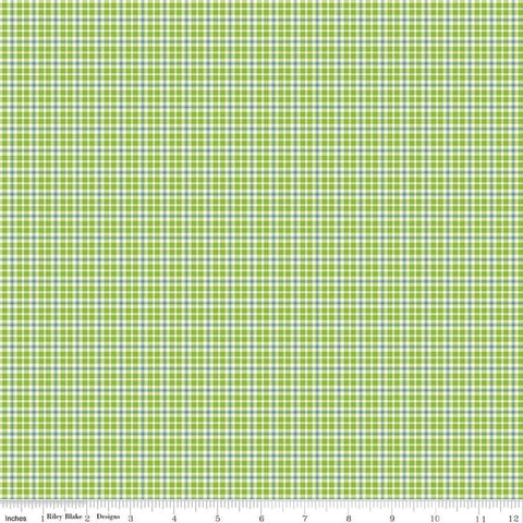 Riley Blake Summer's In Town C17536 Green Plaid By The Yard