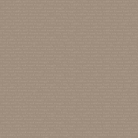 Riley Blake Leo & Savannah C17543 Taupe Text By The Yard