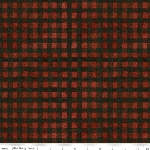 Riley Blake Northern Christmas C17835 Red Buffalo Check By The Yard