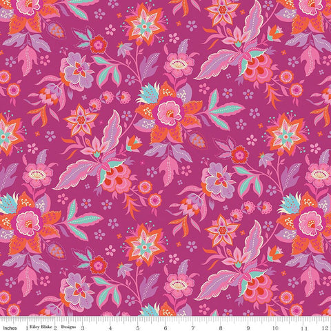 Riley Blake Kipling Gardens C17880 Fuchsia Main By The Yard