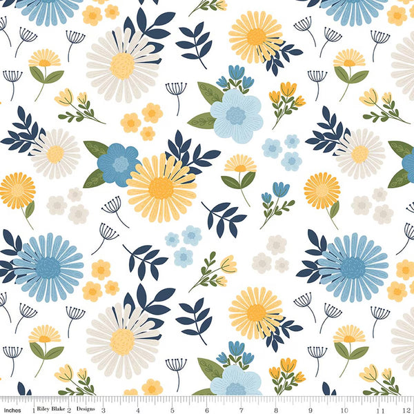 Riley Blake Sunshine & Dandelions C17920 Cloud Main By The Yard