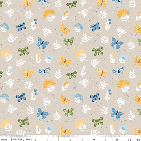 Riley Blake Sunshine & Dandelions C17922 Sand Butterflies By The Yard