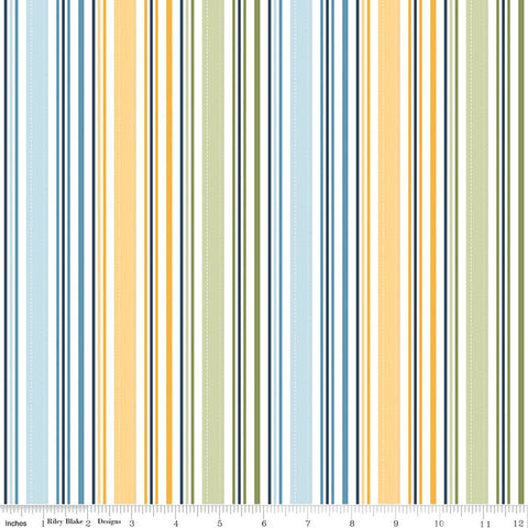Riley Blake Sunshine & Dandelions C17924 Multi Stripes By The Yard