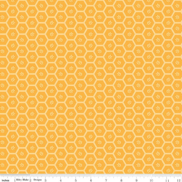 Riley Blake Sunshine & Dandelions C17926 Daisy Hexies By The Yard