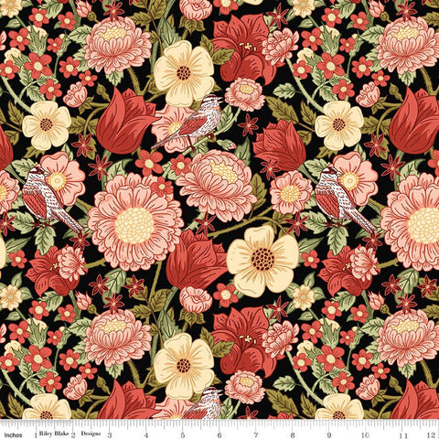 Riley Blake Tangled Garden C18020 Black Main By The Yard