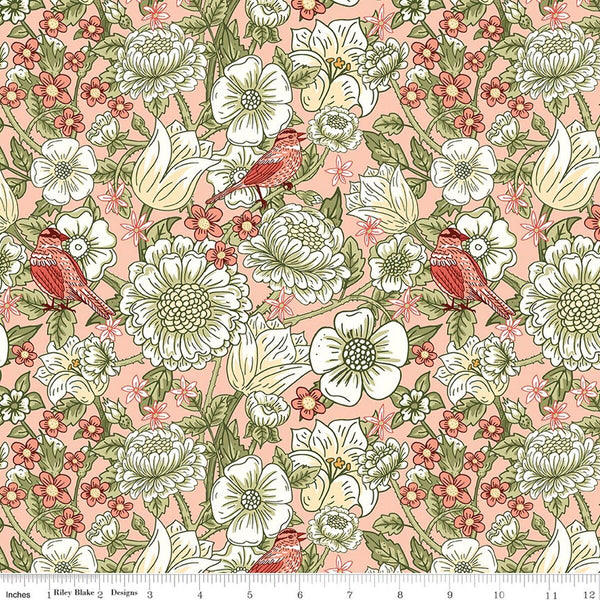 Riley Blake Tangled Garden C18020 Blush Main By The Yard