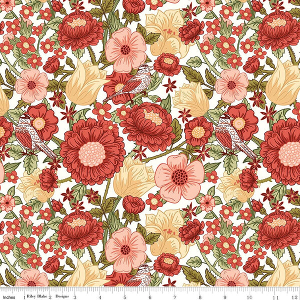 Riley Blake Tangled Garden C18020 Cream Main By The Yard