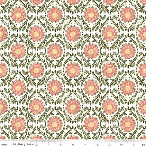 Riley Blake Tangled Garden C18021 Cream Medallions By The Yard