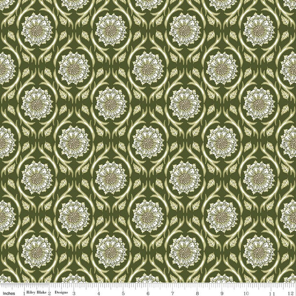 Riley Blake Tangled Garden C18021 Hunter Medallions By The Yard