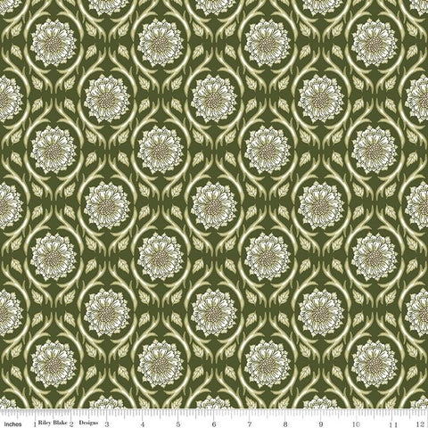 Riley Blake Tangled Garden C18021 Hunter Medallions By The Yard