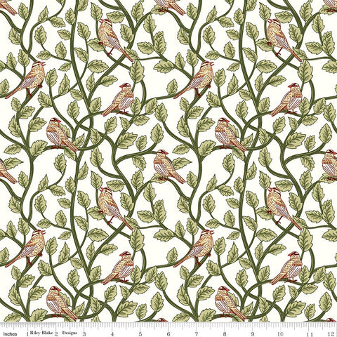 Riley Blake Tangled Garden C18022 Cream Birds By The Yard