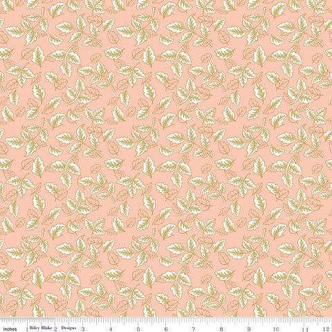 Riley Blake Tangled Garden C18024 Blush Leaves By The Yard