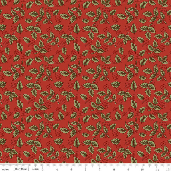 Riley Blake Tangled Garden C18024 Red Leaves By The Yard