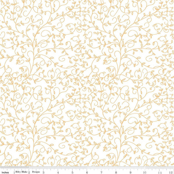 Riley Blake Tangled Garden C18025 Cream Vines By The Yard