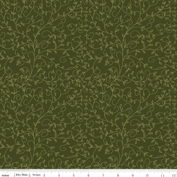 Riley Blake Tangled Garden C18025 Hunter Vines By The Yard