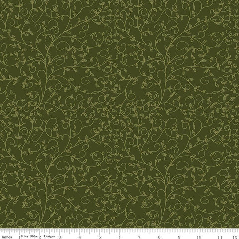Riley Blake Tangled Garden C18025 Hunter Vines By The Yard