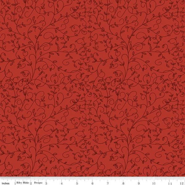 Riley Blake Tangled Garden C18025 Red Vines By The Yard