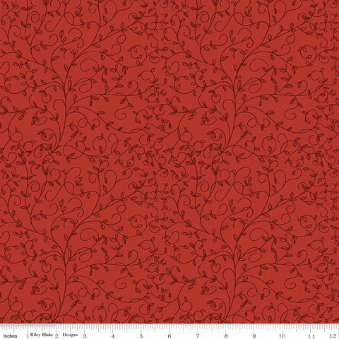 Riley Blake Tangled Garden C18025 Red Vines By The Yard