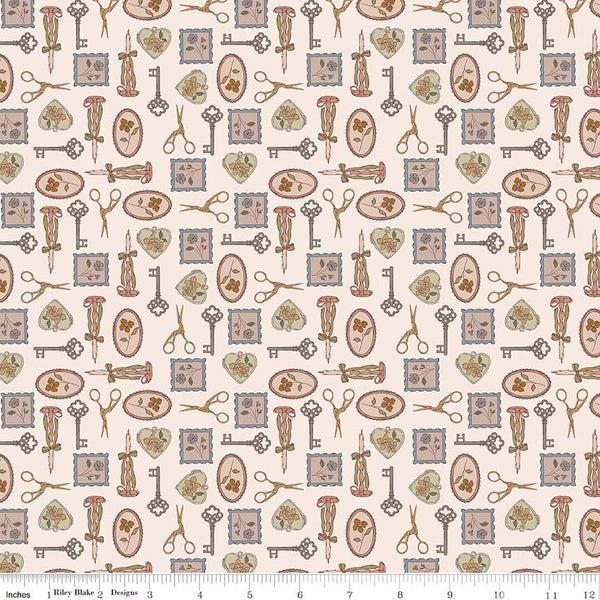 Riley Blake Charmed & Treasured C18161 Latte Charmed By The Yard
