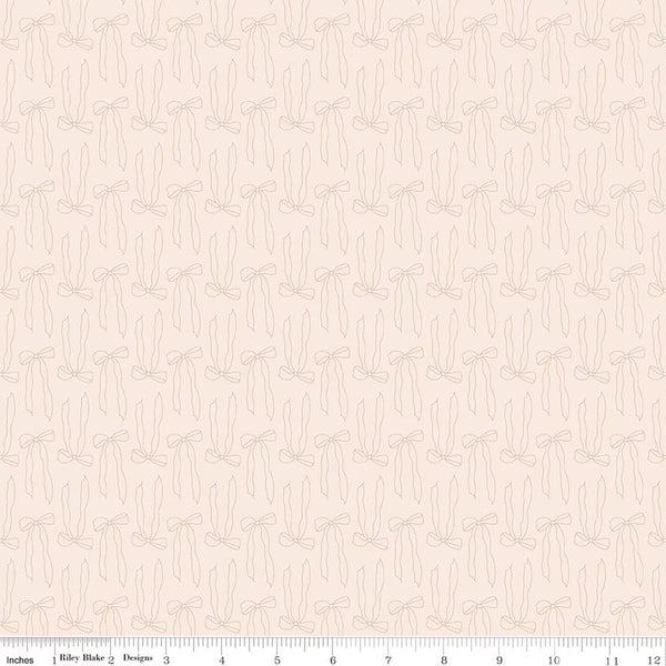 Riley Blake Charmed & Treasured C18163 Latte Bows By The Yard