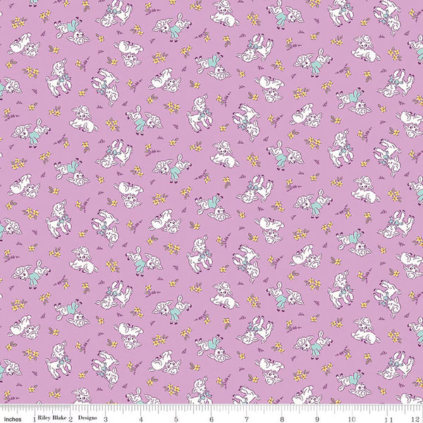 Riley Blake Traditional 30's C18241 Purple Lambs By The Yard