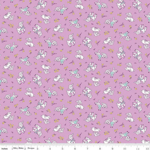 Riley Blake Traditional 30's C18241 Purple Lambs By The Yard