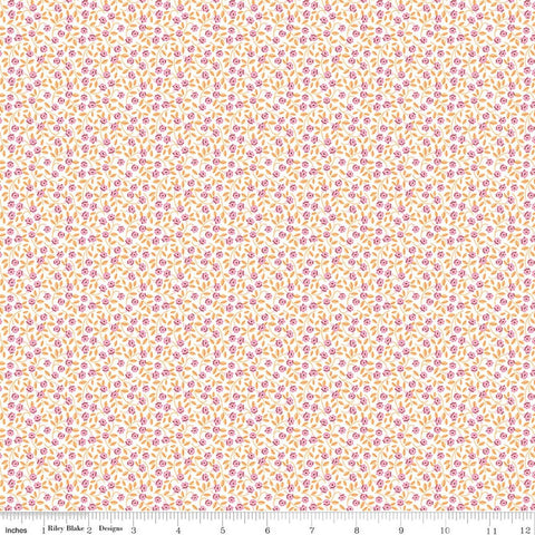 Riley Blake Traditional 30's C18242 Pink Flowers By The Yard