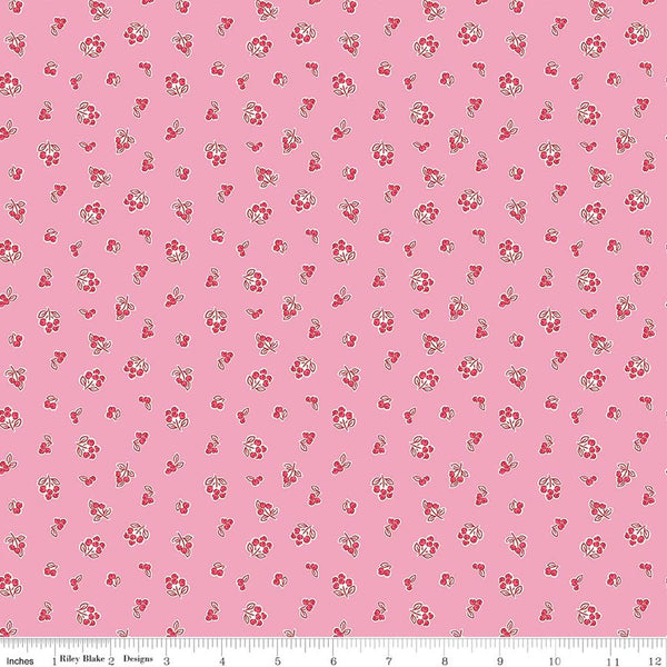 Riley Blake Traditional 30's C18244 Pink Berries By The Yard