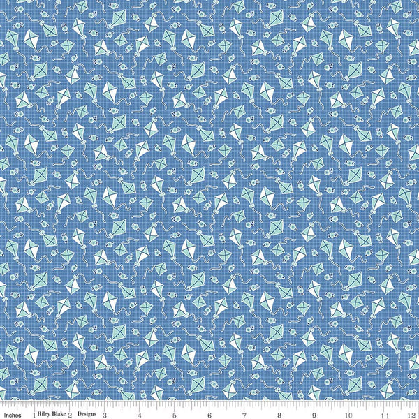 Riley Blake Traditional 30's C18245 Blue Kites By The Yard