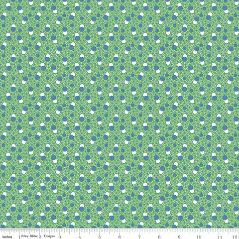 Riley Blake Traditional 30's C18247 Green Dots By The Yard