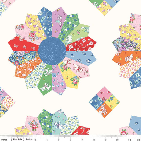 Riley Blake Traditional 30's C18249 Multi Cheater Print By The Yard
