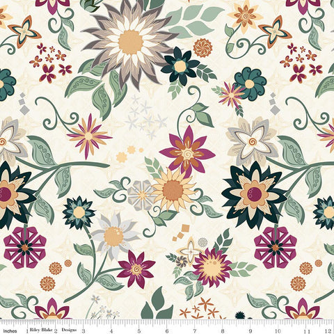 Riley Blake Where The Wildflowers Are C18250 Cream Main By The Yard