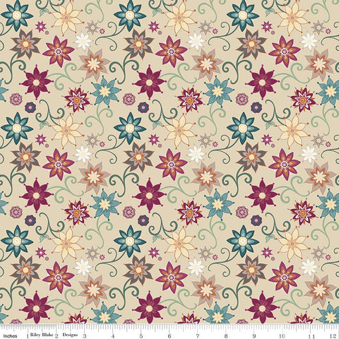 Riley Blake Where The Wildflowers Are C18251 Beige Dance By The Yard
