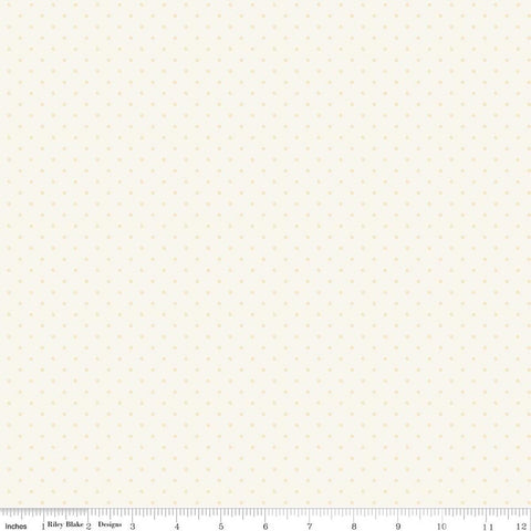 Riley Blake Where The Wildflowers Are C18254 Cream Dots By The Yard