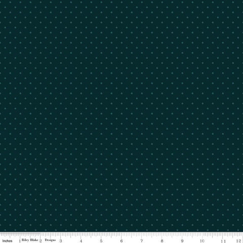 Riley Blake Where The Wildflowers Are C18254 Dark Teal Dots By The Yard