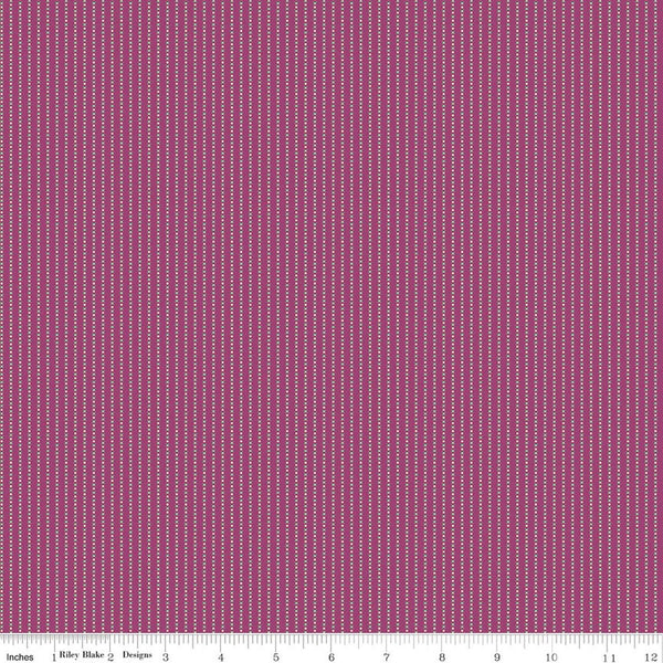 Riley Blake Where The Wildflowers Are C18256 Fuchsia Stripes By The Yard