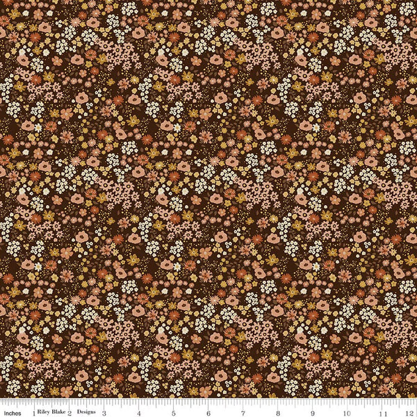Riley Blake Worth Repeating C18262 Coffee Flower Garden By The Yard