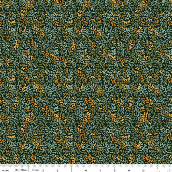 Riley Blake Worth Repeating C18263 Dark Green Leaves By The Yard
