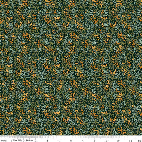 Riley Blake Worth Repeating C18263 Dark Green Leaves By The Yard