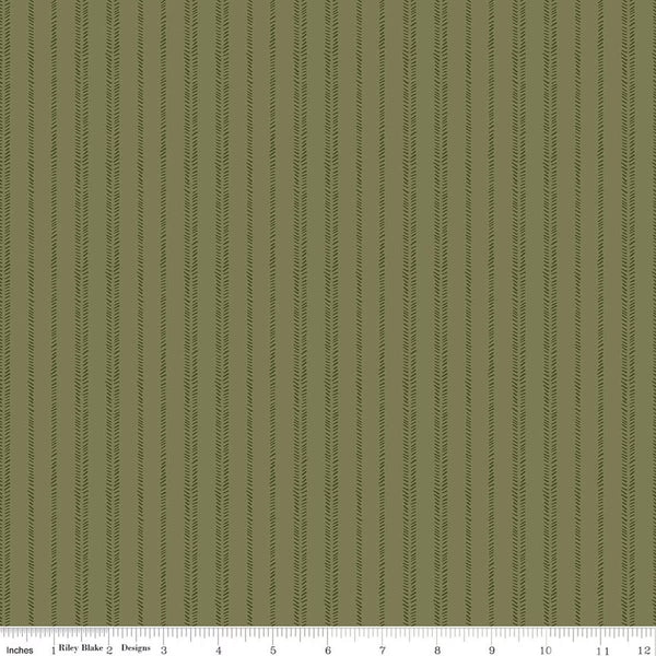 Riley Blake Worth Repeating C18264 Green Stripes By The Yard