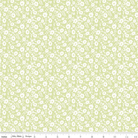 Riley Blake Little Posies C18322 Green Floral By The Yard