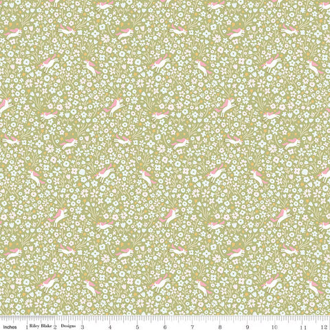 Riley Blake Little Posies C18325 Green Unicorns By The Yard
