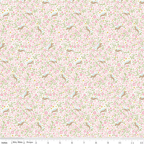 Riley Blake Little Posies C18325 Pink Unicorns By The Yard