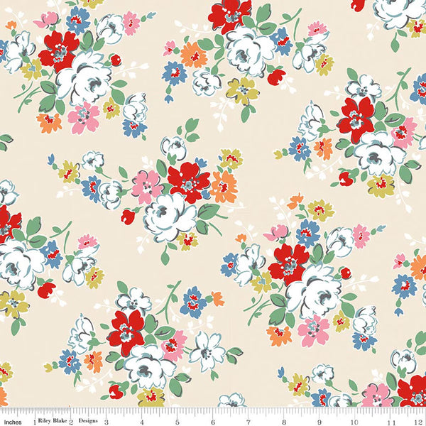 Riley Blake CK Signature Collection C18370 Cream Clifton Rose By The Yard