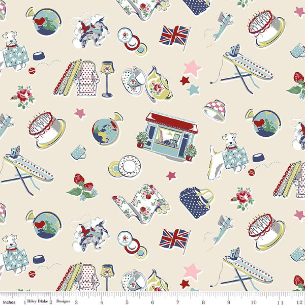 Riley Blake CK Signature Collection C18371 Cream Icons By The Yard